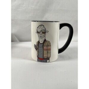 New Hipster Animal Coffee Mug Goat Sheep Stoneware 518ml 17.5 oz